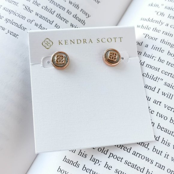 Kendra Scott Jewelry New Kendra Scott Stamped Dira Golden Abalone